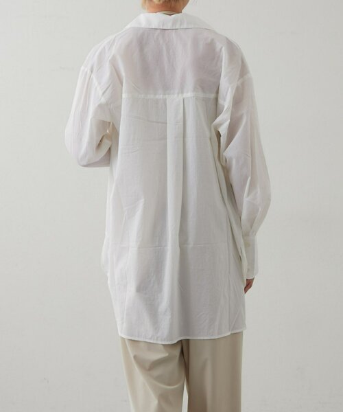 earthy（アーシー）の「【撥水/UVカット】シアーナイロンオーバーシャツ（シャツ/ブラウス・レディース・ブラック/オフホワイト・FREE）」の11枚目の写真