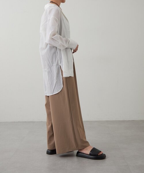 earthy（アーシー）の「【撥水/UVカット】シアーナイロンオーバーシャツ（シャツ/ブラウス・レディース・ブラック/オフホワイト・FREE）」の19枚目の写真