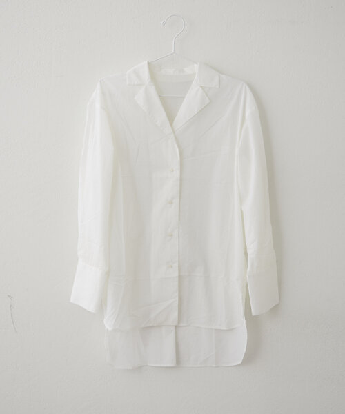 earthy（アーシー）の「【撥水/UVカット】シアーナイロンオーバーシャツ（シャツ/ブラウス・レディース・ブラック/オフホワイト・FREE）」の21枚目の写真