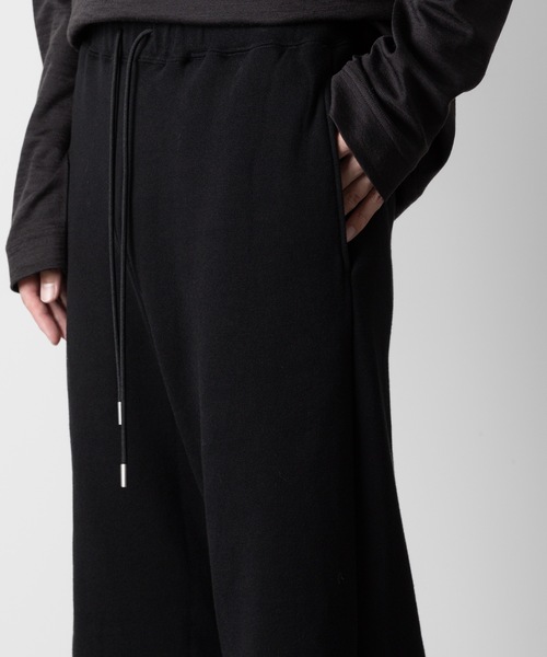 コットンスウェット カットオフ バギートラウザーズ / CO SWEAT