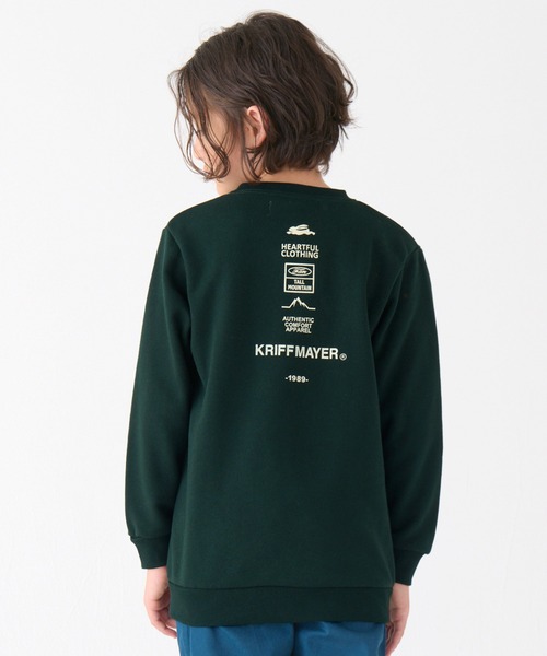 KRIFF MAYER（クリフメイヤー）の「【裏毛】ヤマロゴポケクルー（スウェット・キッズ・グリーン/ネイビー/グレー・120/130/140/150/160/170）」の5枚目の写真