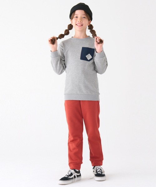 KRIFF MAYER（クリフメイヤー）の「【裏毛】ヤマロゴポケクルー（スウェット・キッズ・グリーン/ネイビー/グレー・120/130/140/150/160/170）」の13枚目の写真