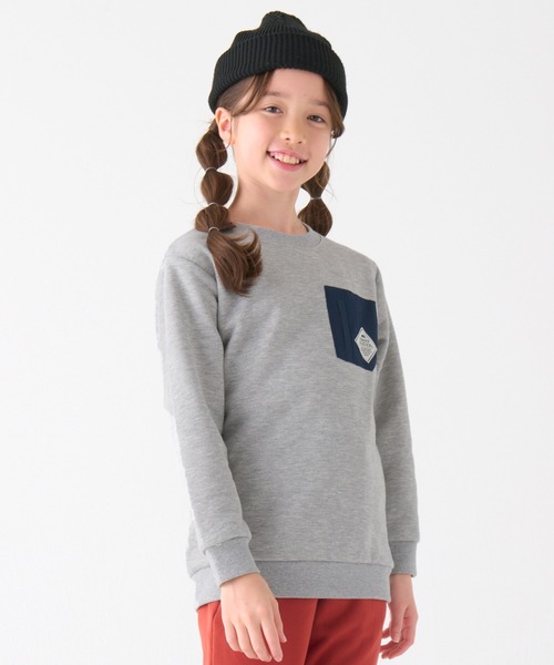 KRIFF MAYER（クリフメイヤー）の「【裏毛】ヤマロゴポケクルー（スウェット・キッズ・グリーン/ネイビー/グレー・120/130/140/150/160/170）」の16枚目の写真