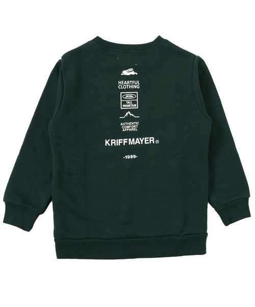 KRIFF MAYER（クリフメイヤー）の「【裏毛】ヤマロゴポケクルー（スウェット・キッズ・グリーン/ネイビー/グレー・120/130/140/150/160/170）」の4枚目の写真