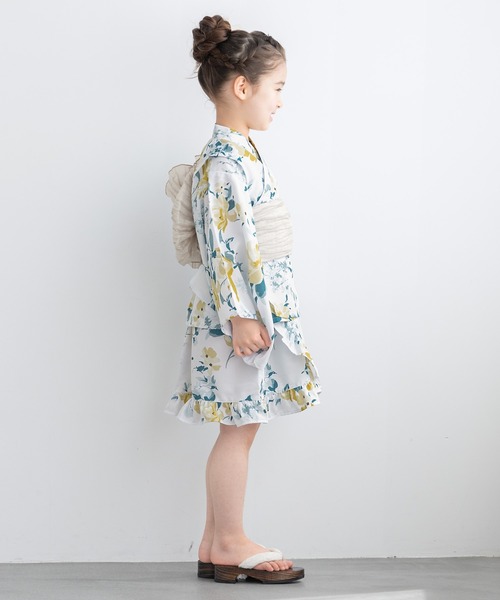 floroセパレート浴衣セット 子ども キッズ （上着＋ワンピース＋
