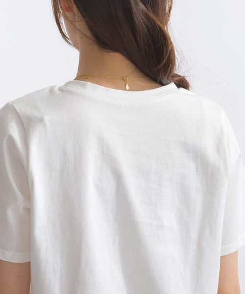 PICCIN（ピッチン）の「【WEB限定】フロントリボンコットンTシャツ（Tシャツ/カットソー・レディース・オフホワイト/ブラック・M/L）」の4枚目の写真