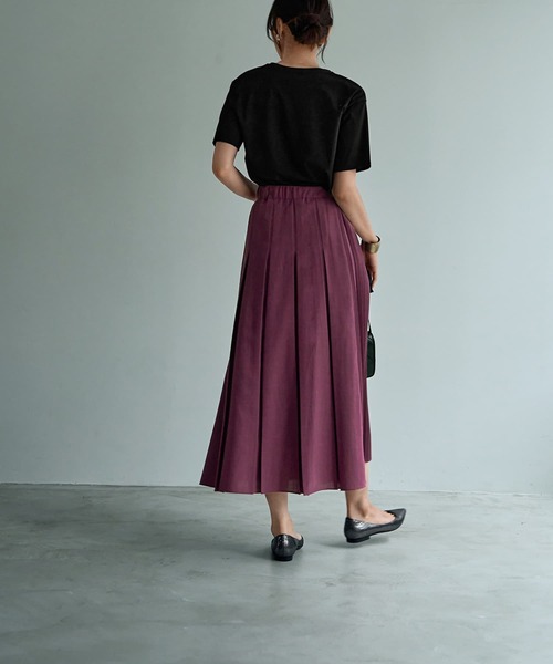 STYLE DELI(スタイルデリ)の「【LUXE】段差デザインプリーツスカート(スカート・レディース・ネイビー/パープル系その他・SMALL/MEDIUM)」の15枚目の写真