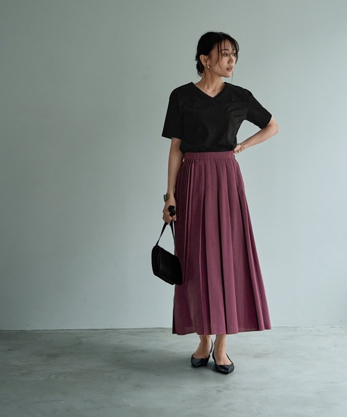 STYLE DELI(スタイルデリ)の「【LUXE】段差デザインプリーツスカート(スカート・レディース・ネイビー/パープル系その他・SMALL/MEDIUM)」の20枚目の写真