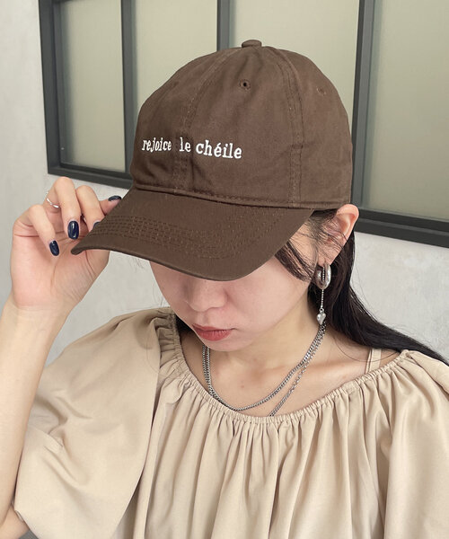 Thevon（ゼボン）の「細ロゴ刺繍キャップ（キャップ・レディース・ブラウン/ブラック/ライトベージュ・FREE）」の2枚目の写真