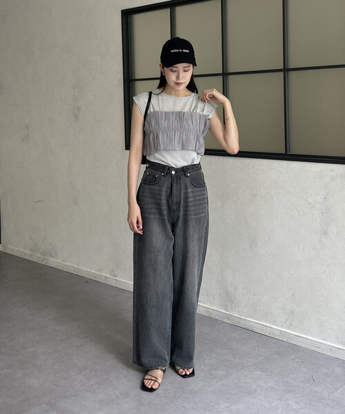 Thevon（ゼボン）の「細ロゴ刺繍キャップ（キャップ・レディース・ブラウン/ブラック/ライトベージュ・FREE）」の8枚目の写真