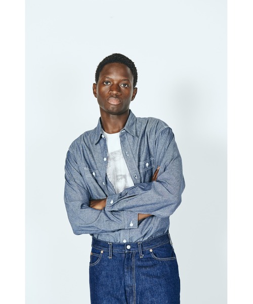 PENNEYS(ぺニーズ)の「PENNEY'S FOREMOST / ぺニーズ フォアモスト W-POCKET WORK SHIRT ダブルポケット ワークシャツ(シャツ/ブラウス・メンズ・ブルー/ホワイト・LARGE/MEDIUM)」の6枚目の写真