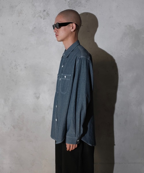 PENNEYS(ぺニーズ)の「PENNEY'S FOREMOST / ぺニーズ フォアモスト W-POCKET WORK SHIRT ダブルポケット ワークシャツ(シャツ/ブラウス・メンズ・ブルー/ホワイト・LARGE/MEDIUM)」の7枚目の写真