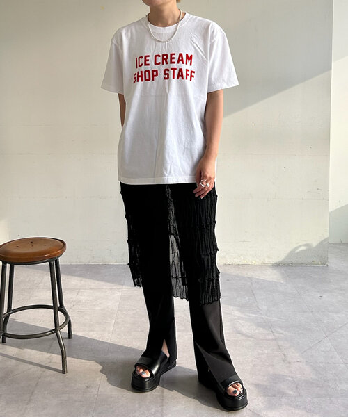 SHENERY（シーナリー）の「ICE CREAM Tee（Tシャツ/カットソー・レディース・ネイビー/ホワイト・FREE）」の9枚目の写真