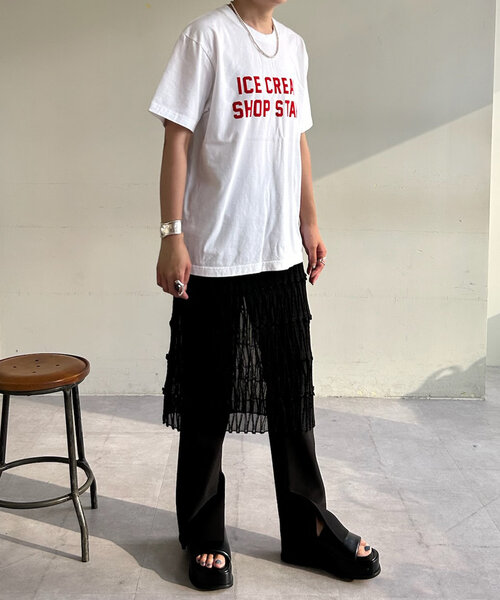 SHENERY（シーナリー）の「ICE CREAM Tee（Tシャツ/カットソー・レディース・ネイビー/ホワイト・FREE）」の8枚目の写真