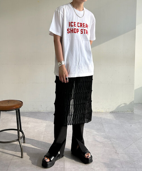 SHENERY（シーナリー）の「ICE CREAM Tee（Tシャツ/カットソー・レディース・ネイビー/ホワイト・FREE）」の6枚目の写真