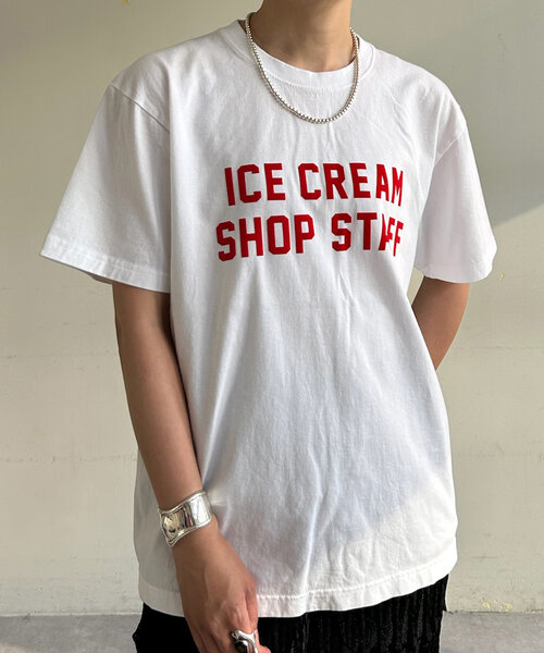 SHENERY（シーナリー）の「ICE CREAM Tee（Tシャツ/カットソー・レディース・ネイビー/ホワイト・FREE）」の4枚目の写真