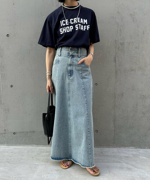 SHENERY（シーナリー）の「ICE CREAM Tee（Tシャツ/カットソー・レディース・ネイビー/ホワイト・FREE）」の19枚目の写真