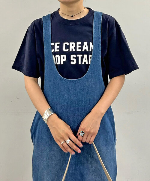 SHENERY（シーナリー）の「ICE CREAM Tee（Tシャツ/カットソー・レディース・ネイビー/ホワイト・FREE）」の13枚目の写真