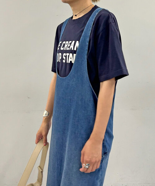 SHENERY（シーナリー）の「ICE CREAM Tee（Tシャツ/カットソー・レディース・ネイビー/ホワイト・FREE）」の3枚目の写真
