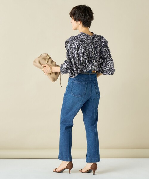 NOLLEY’S（ノーリーズ）の「リバティプリント/リバティギンガムチェック前後2WAYフリルブラウス（シャツ/ブラウス・レディース・ブラック系その他3/ブラック系その他・38）」の20枚目の写真