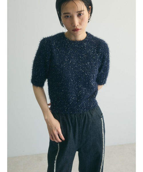 armonia（アルモニーア）の「armonia.ラメシャギーニットプルオーバー（ニット/セーター・レディース・ベージュ/イエロー/ネイビー・FREE）」の16枚目の写真