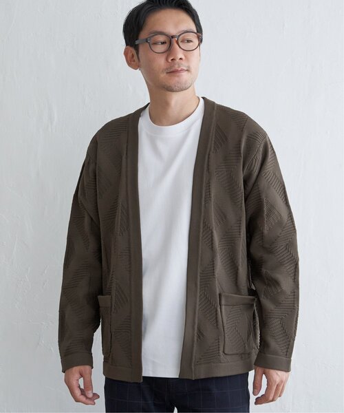 ikka(イッカ)の「GOKU楽ニットジオメトリック柄カーディガン(カーディガン/ボレロ・メンズ・チャコールグレー/ネイビー/オリーブ・M/L/XL/S)」の22枚目の写真