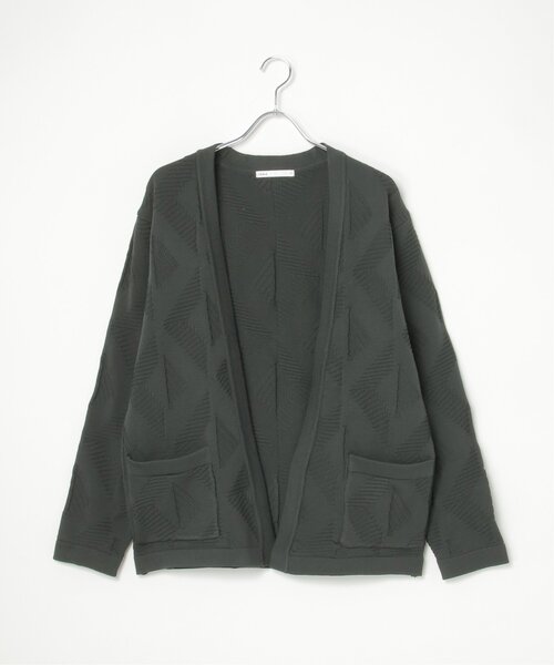ikka(イッカ)の「GOKU楽ニットジオメトリック柄カーディガン(カーディガン/ボレロ・メンズ・チャコールグレー/ネイビー/オリーブ・M/L/XL/S)」の14枚目の写真