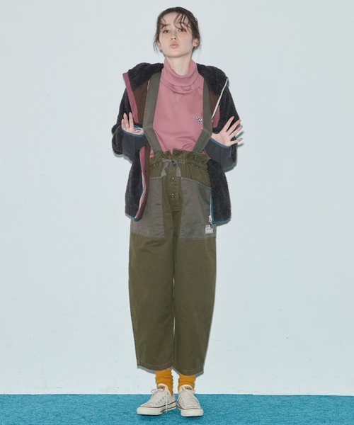 KRIFF MAYER Lady's Collection（クリフメイヤーレディースコレクション）の「ミリタリーサスペンダーパンツ（その他パンツ・レディース・ベージュ/ナチュラル/ブルー/ブラック/オリーブ・MEDIUM/LARGE）」の4枚目の写真