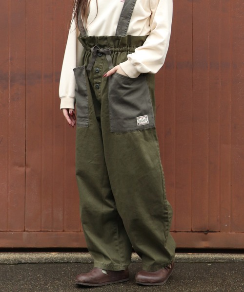 KRIFF MAYER Lady's Collection（クリフメイヤーレディースコレクション）の「ミリタリーサスペンダーパンツ（その他パンツ・レディース・ベージュ/ナチュラル/ブルー/ブラック/オリーブ・MEDIUM/LARGE）」の6枚目の写真