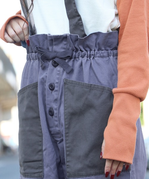 KRIFF MAYER Lady's Collection（クリフメイヤーレディースコレクション）の「ミリタリーサスペンダーパンツ（その他パンツ・レディース・ベージュ/ナチュラル/ブルー/ブラック/オリーブ・MEDIUM/LARGE）」の13枚目の写真