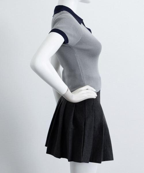 Miniministore(ミニミニストア)の「サマーニット夏Vネック半袖ニットトップス(ニット/セーター・レディース・ブラック/ホワイト/レンガ/グレー・FREE)」の16枚目の写真