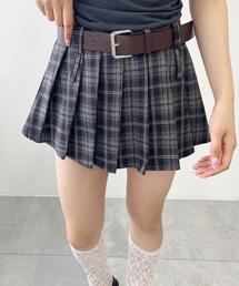 PHILLY | 【PHILLY】ベルトセットチェックミニスカパン(スカート)