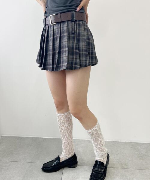 PHILLY（フィリー）の「【PHILLY】ベルトセットチェックミニスカパン（スカート・レディース・ブラウン/グレー・FREE）」の19枚目の写真