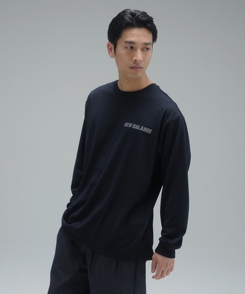 NEW BALANCE(ニューバランス)の「MET24 Reflection NB Logo Long Sleeve Tee(Tシャツ/カットソー・メンズ・ホワイト/ネイビー/ブラック・XX-LARGE/X-LARGE/LARGE/MEDIUM/SMALL)」の7枚目の写真