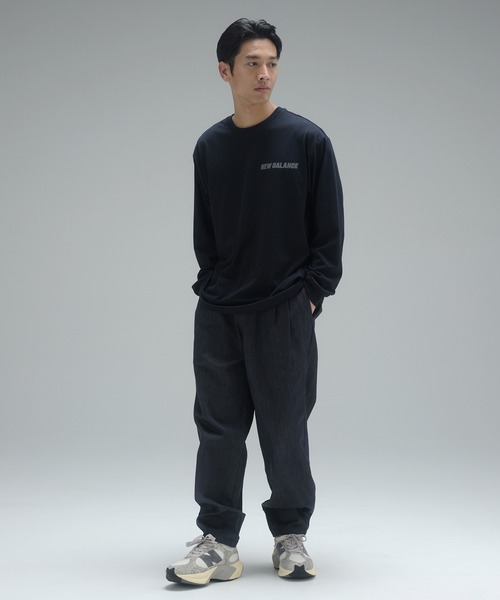 NEW BALANCE(ニューバランス)の「MET24 Reflection NB Logo Long Sleeve Tee(Tシャツ/カットソー・メンズ・ホワイト/ネイビー/ブラック・XX-LARGE/X-LARGE/LARGE/MEDIUM/SMALL)」の9枚目の写真