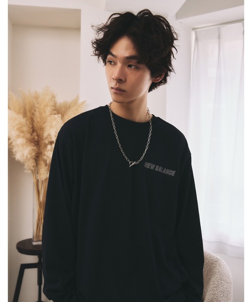 トップス MET24 Reflection NB Logo Long Sleeve Tee New Balance MET24 Reflection NB Logo Long Sleeve Tee