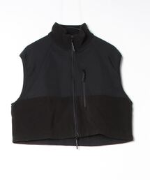 JOHN MASON SMITH POLYESTER FLEECE ZIP SHORT VEST (24WVE-#521S)