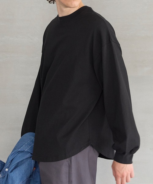 coca(coca)(コカ)の「【WEB限定セール】ヘビーウェイトコットン ラウンドカットロンT(Tシャツ/カットソー・メンズ・ホワイト/ブラック・M/L/XL)」の2枚目の写真