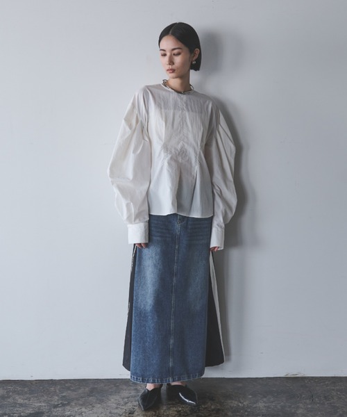 AIC.（エーアイシー）の「デニムリメイクロングスカート（デニムスカート・レディース・ブラック/ブルー/ネイビー系・FREE）」の6枚目の写真