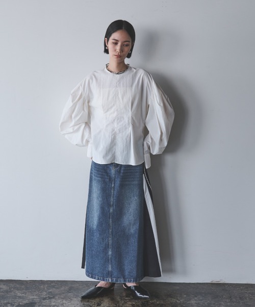 AIC.（エーアイシー）の「デニムリメイクロングスカート（デニムスカート・レディース・ブラック/ブルー/ネイビー系・FREE）」の7枚目の写真