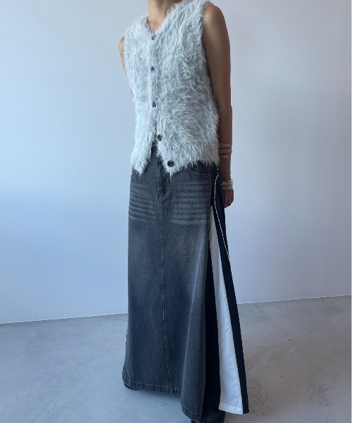 AIC.（エーアイシー）の「デニムリメイクロングスカート（デニムスカート・レディース・ブラック/ブルー/ネイビー系・FREE）」の17枚目の写真