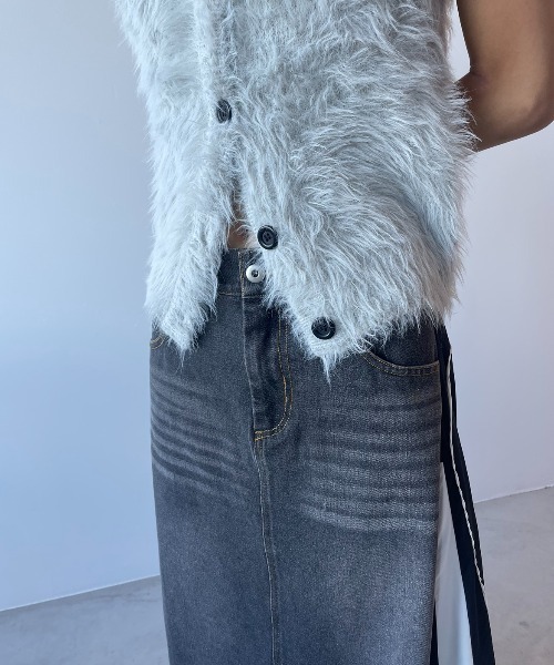 AIC.（エーアイシー）の「デニムリメイクロングスカート（デニムスカート・レディース・ブラック/ブルー/ネイビー系・FREE）」の18枚目の写真