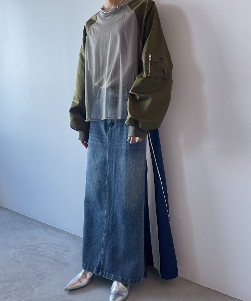 AIC.（エーアイシー）の「デニムリメイクロングスカート（デニムスカート・レディース・ブラック/ブルー/ネイビー系・FREE）」の22枚目の写真