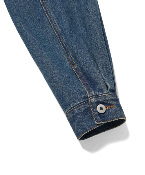 JUNRED(ジュンレッド)の「【セットアップ対応】オーバーダイデニムトラッカージャケット(デニムジャケット・メンズ・ブラウン/ネイビー/グレー・L/M/S)」の9枚目の写真