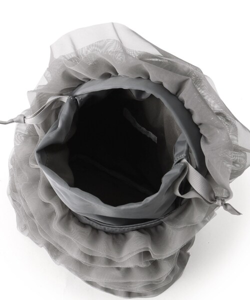 OPAQUE.CLIP(オペークドットクリップ)の「◆チュールフリルハンドバッグ(ハンドバッグ・レディース・ブラック/チャコールグレー・00)」の8枚目の写真