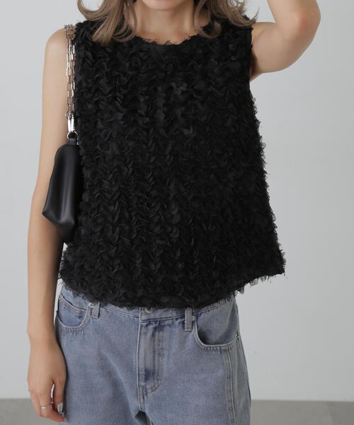 シャギーフリルノースリーブブラウス（シャツ/ブラウス）｜FREE'S MART（フリーズマート）