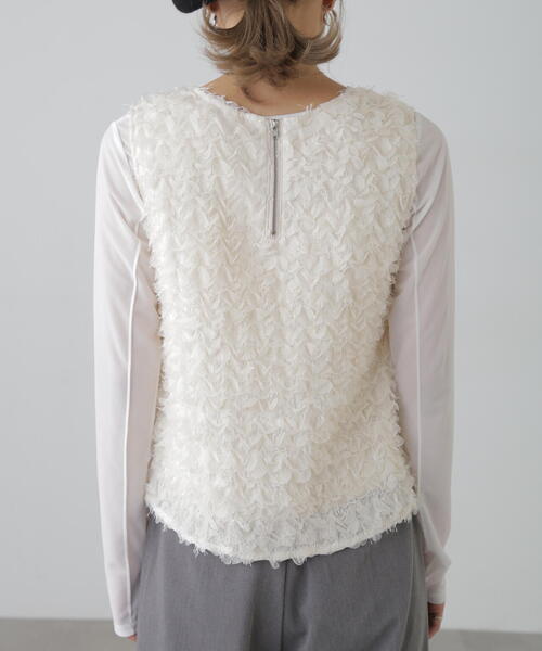 シャギーフリルノースリーブブラウス（シャツ/ブラウス）｜FREE'S MART（フリーズマート）