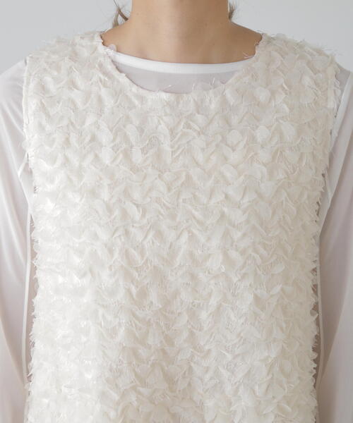 シャギーフリルノースリーブブラウス（シャツ/ブラウス）｜FREE'S MART（フリーズマート）