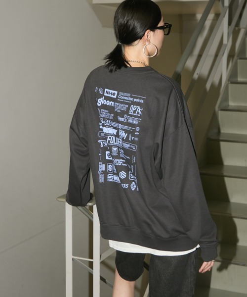 Auntie Rosa Holiday(アンティローザホリデー)の「バックプリントスウェット(スウェット・レディース・ナチュラル/チャコールグレー・FREE)」の2枚目の写真