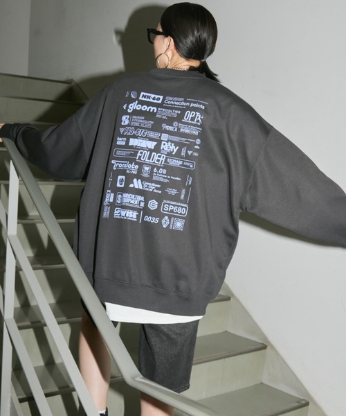 Auntie Rosa Holiday(アンティローザホリデー)の「バックプリントスウェット(スウェット・レディース・ナチュラル/チャコールグレー・FREE)」の9枚目の写真